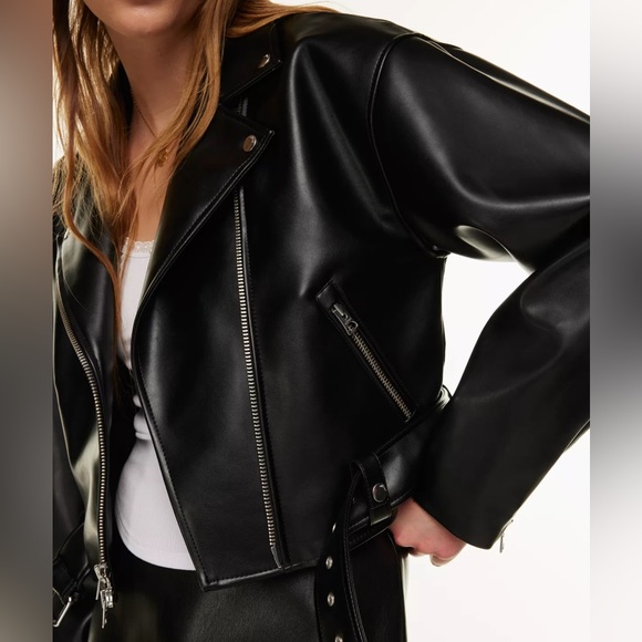 Aritzia Wilfred Davana Leather Jacket - XXS - Picture 3 of 6